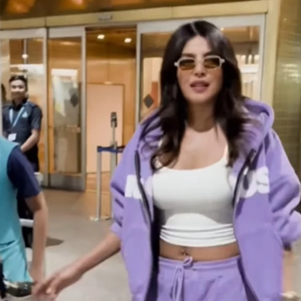 Priyanka Chopra greets paparazzi with her signature namaste pose as she arrives in Mumbai: WATCH