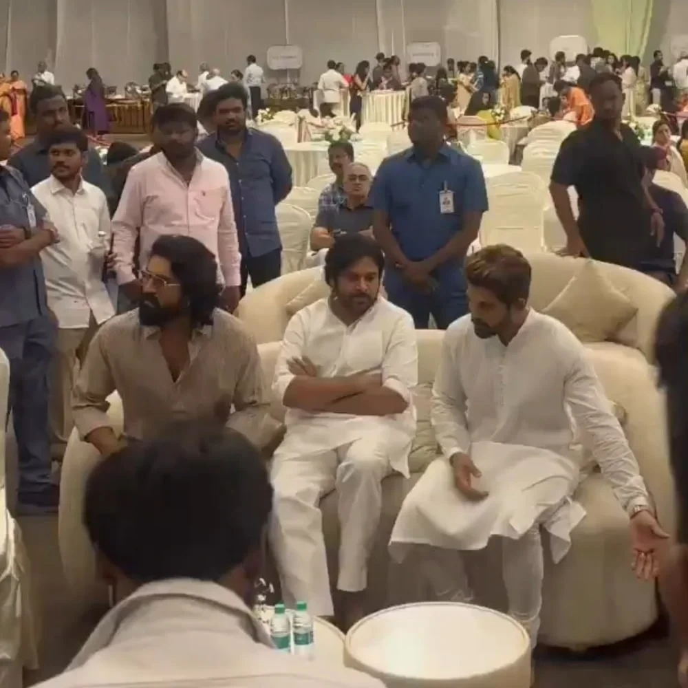 Pawan Kalyan, Allu Arjun and Ram Charan share one frame at late Allu Kanakaratnam's 13th day ceremony, PICS go viral