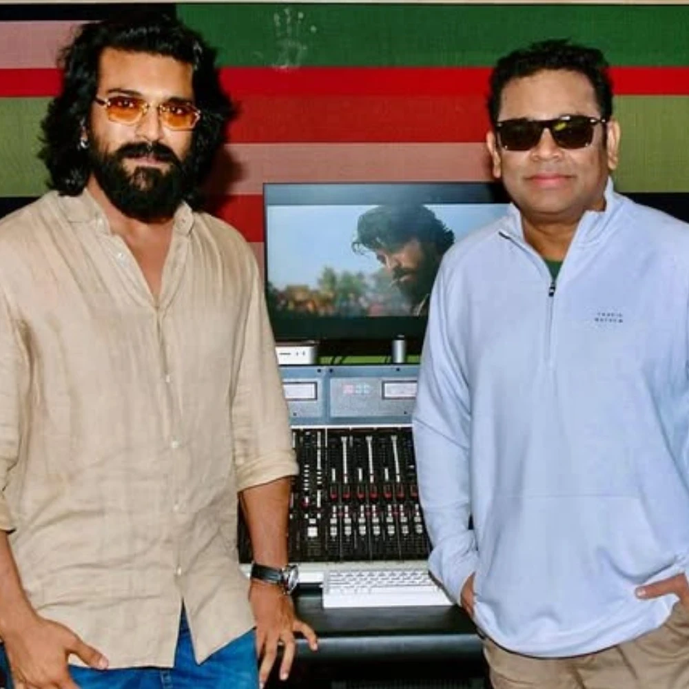 Ram Charan shares BTS PIC from Peddi music session with AR Rahman, confirms first single is 'coming soon'