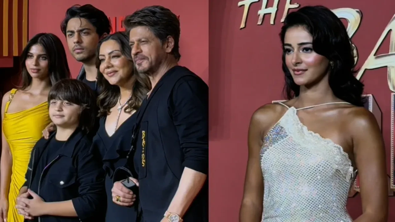 Aryan Khan turns photographer for Shah Rukh Khan, Suhana and Ananya raise glam bar at The Ba***ds of Bollywood screening