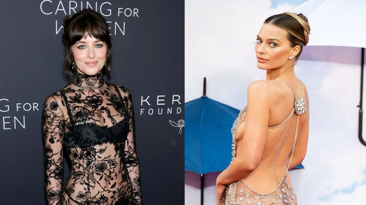 Margot Robbie and Dakota Johnson: courtesy of Getty Images