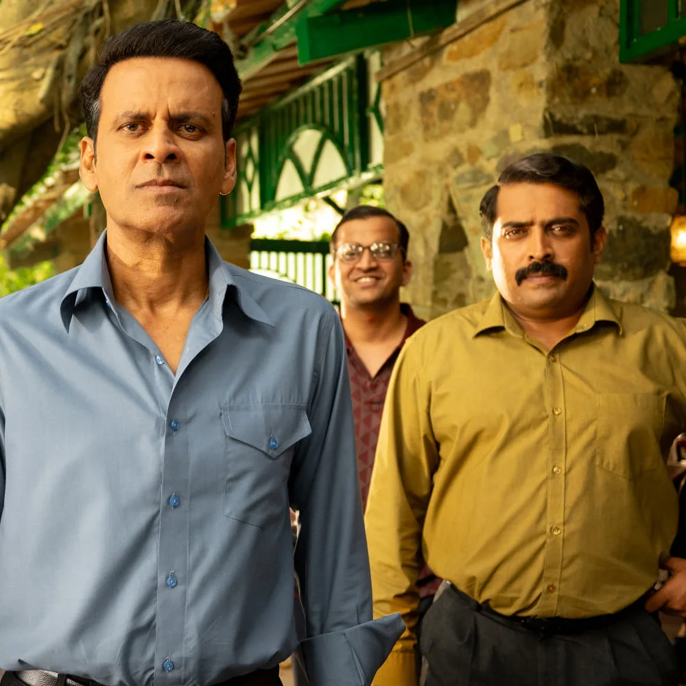 Manoj Bajpayee and Harish Dudhade in a still from Inspector Zende. (Photo Courtesy: Netflix India)