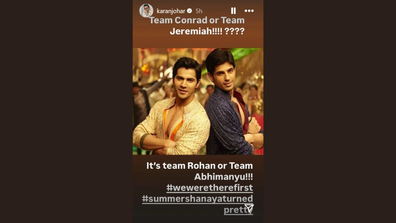 Karan Johar's Instagram Story