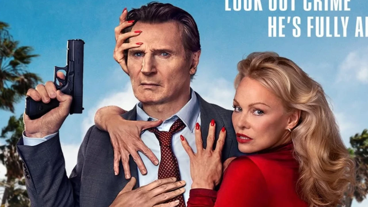 Liam Neeson and Pamela Anderson in Naked Gun via Instagram Instagram