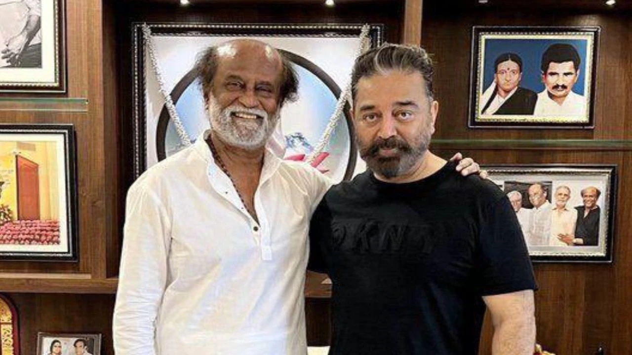 Rajinikanth and Kamal Haasan (via Twitter/Kamal Haasan) (Image Courtesy: Twitter)