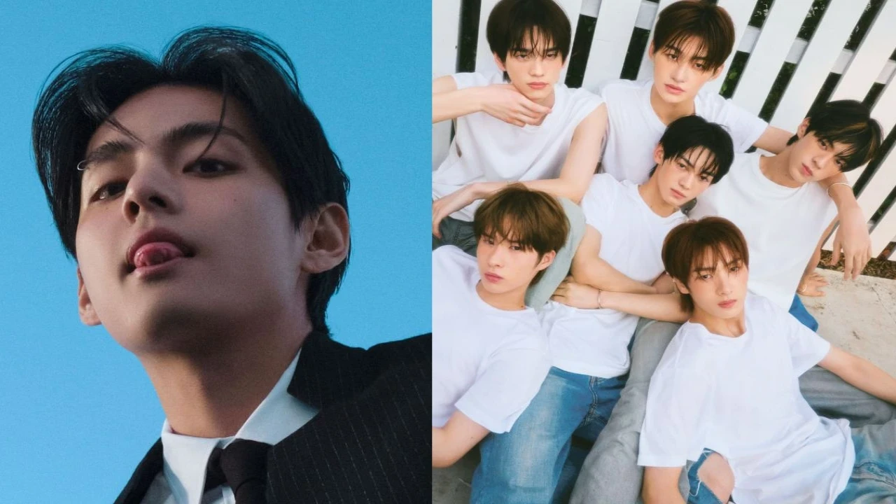 BTS' V: courtesy of BIGHIT MUSIC, TWS: courtesy of PLEDIS Entertainment BTS' V: courtesy of BIGHIT MUSIC, TWS: courtesy of PLEDIS Entertainment