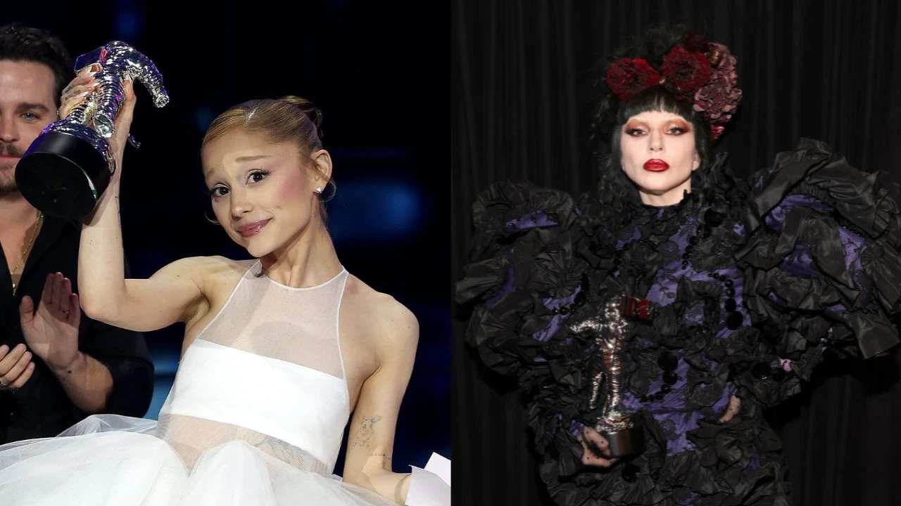 Ariana Grande, Lady Gaya: courtesy of Getty Images Ariana Grande, Lady Gaya: courtesy of Getty Images