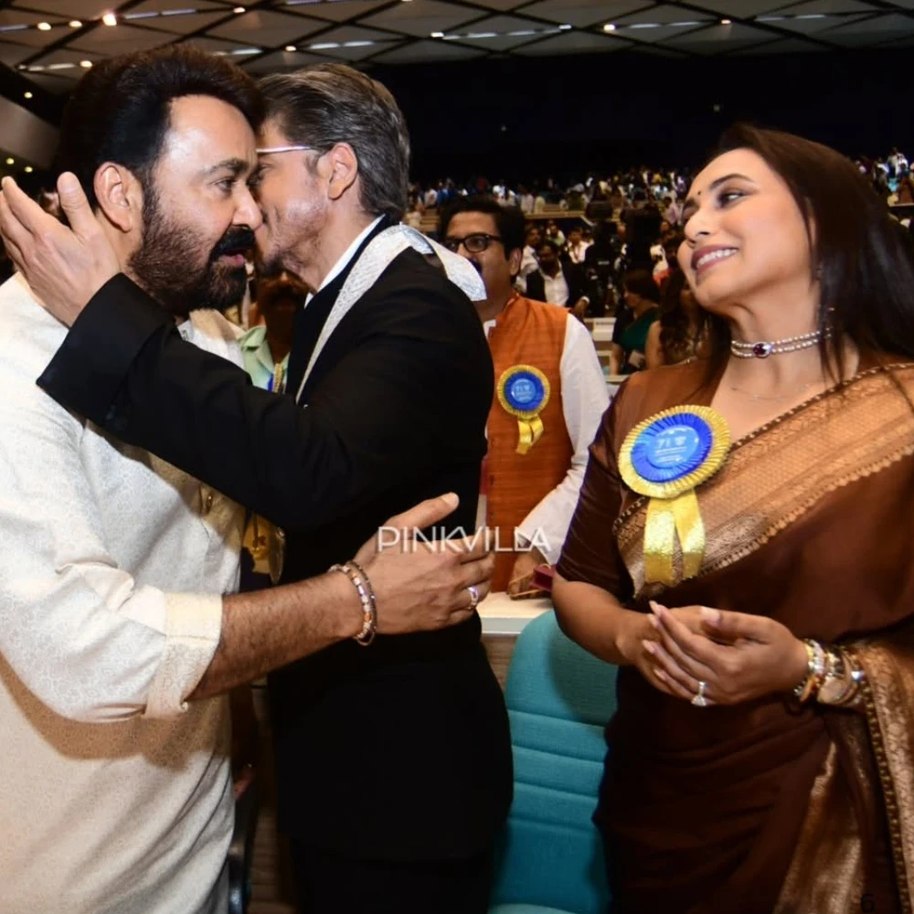 71st National Film Awards 2025: Mohanlal, Shah Rukh Khan and Rani Mukerji pose for a frame-worthy pic and it’s iconic