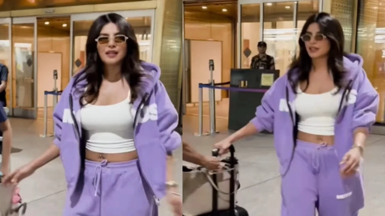 Priyanka Chopra greets paparazzi with her signature namaste pose as she arrives in Mumbai: WATCH