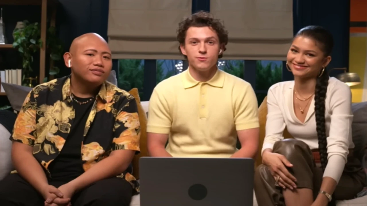 Jacob Batalon, Tom Holland, and Zendaya via Marvel Entertainment/YouTube YouTube