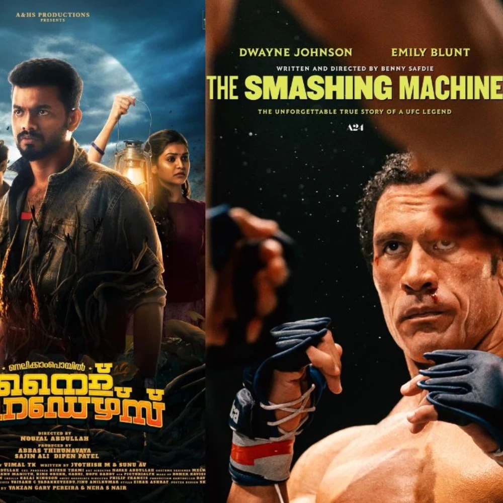 10 Movies releasing in theaters this week (October 6-12): Controll, Nellikkampoyil Night Riders and The Smashing Machine