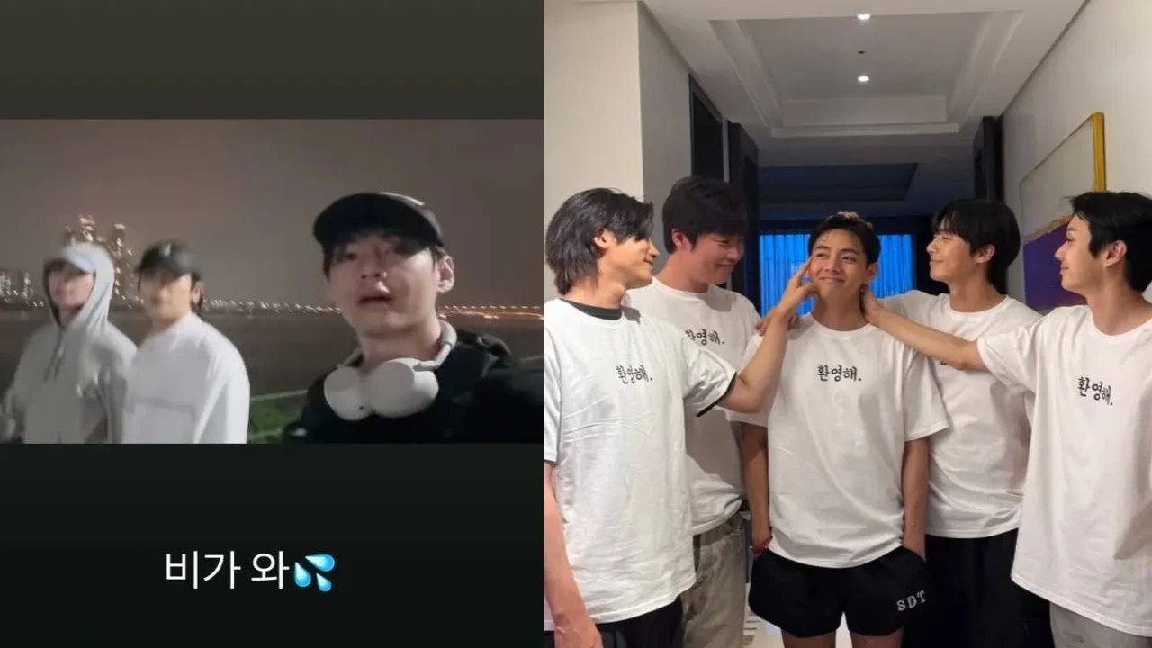 V with Wooga Squad: courtesy of V's Instagram