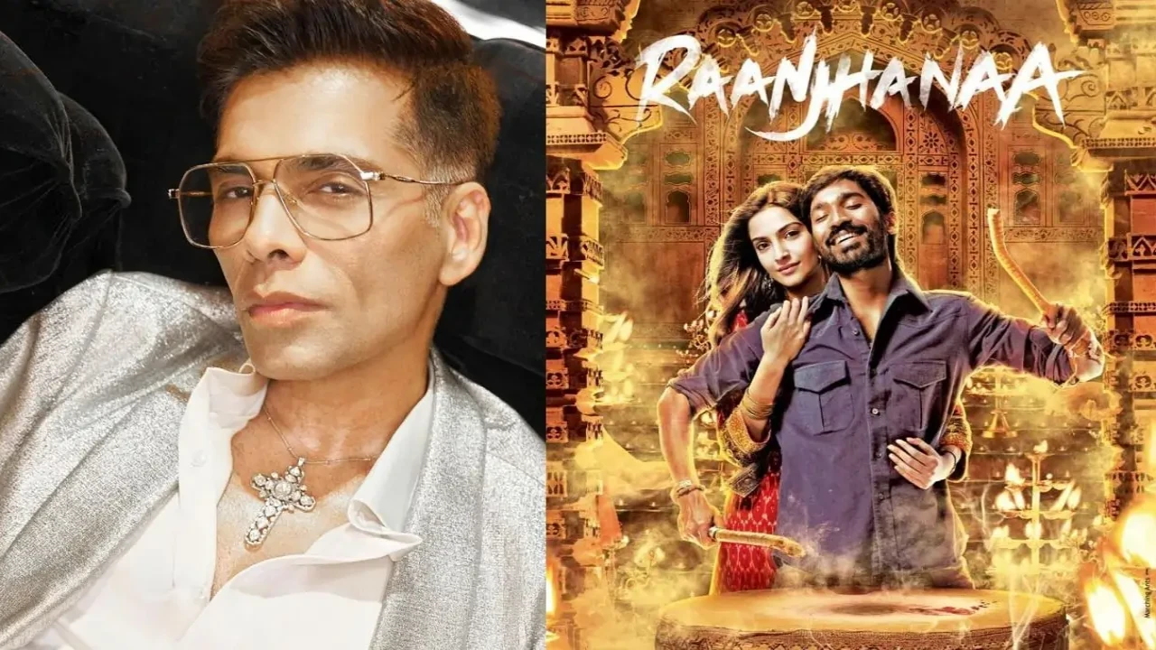 Karan Johar, Raanjhanaa poster: courtesy of Karan Johar's Instagram, Eros