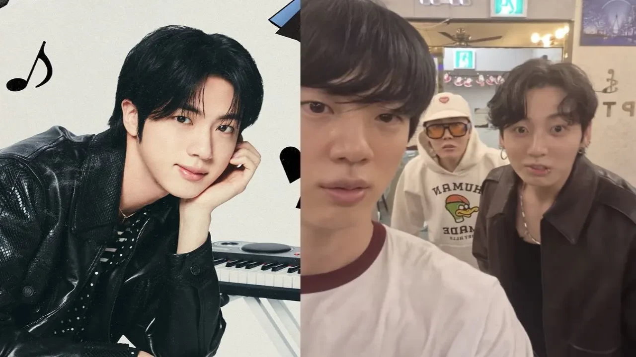 Jin, J-Hope, Jungkook: courtesy of BIGHIT MUSIC, Jin's Weverse Jin, J-Hope, Jungkook: courtesy of BIGHIT MUSIC, Jin's Weverse