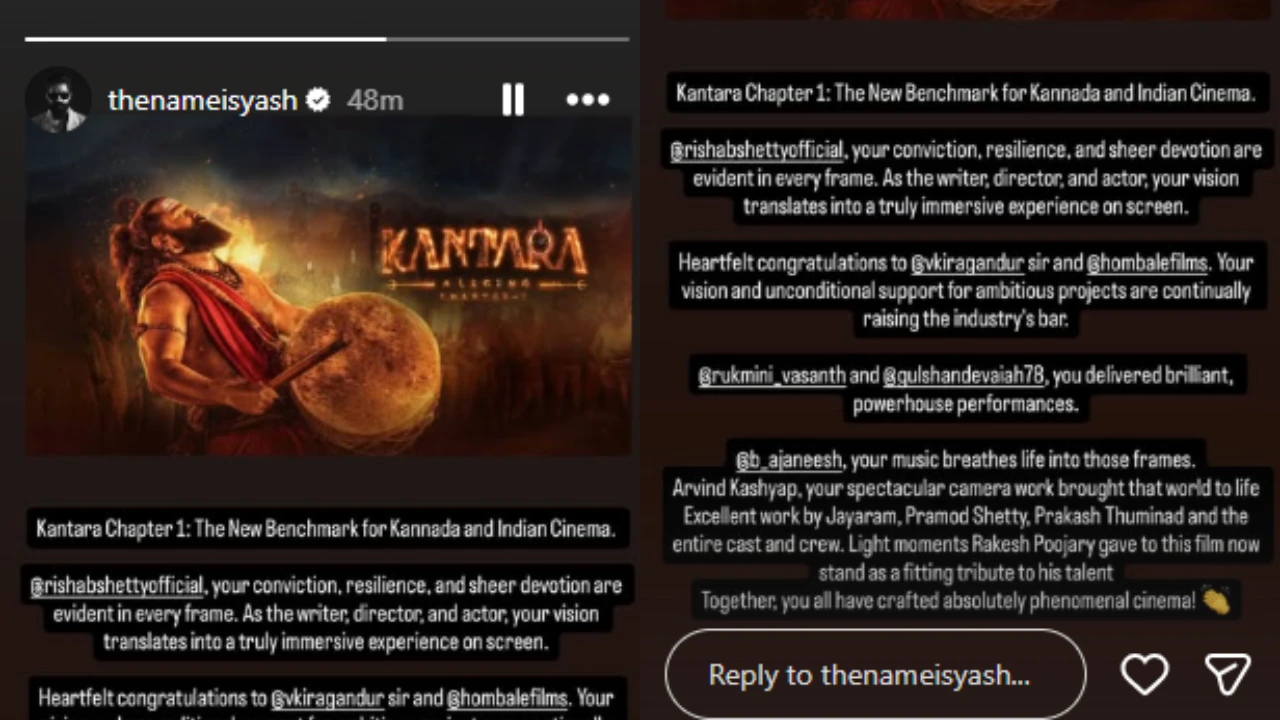 Yash reviews Kantara (PC: Yash, IG)