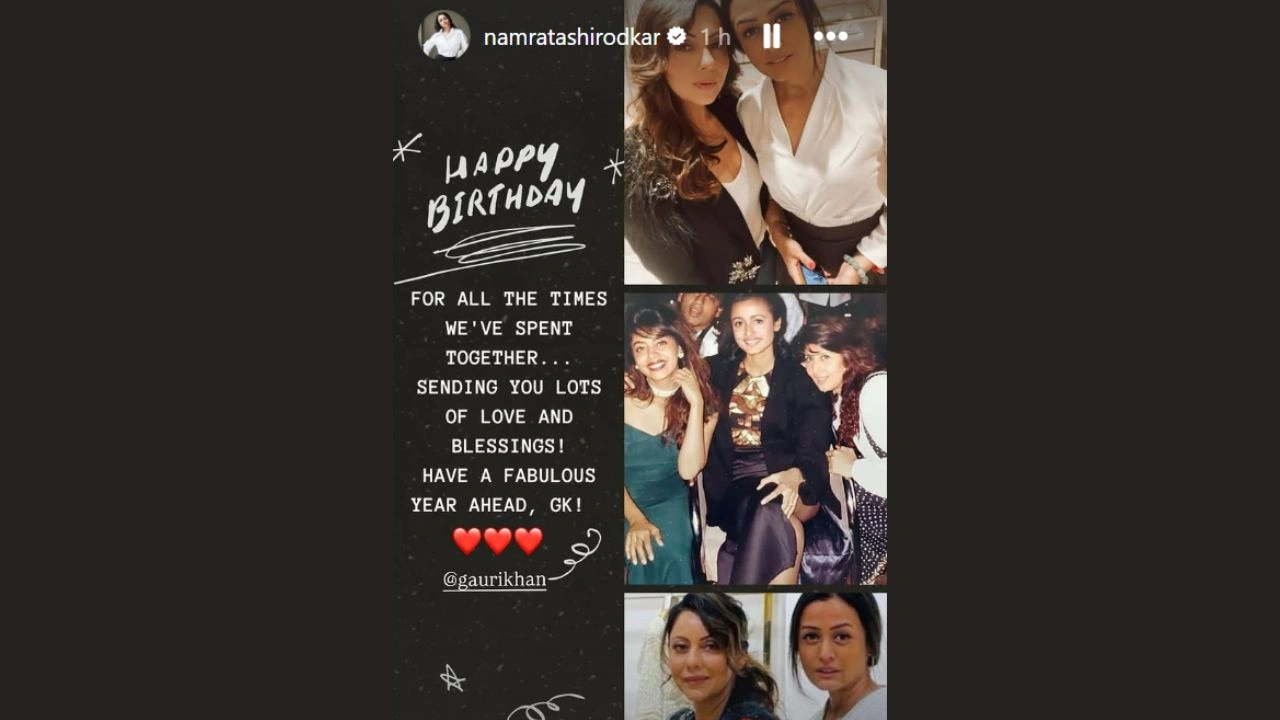 Namrata Shirodkar's Instagram Story