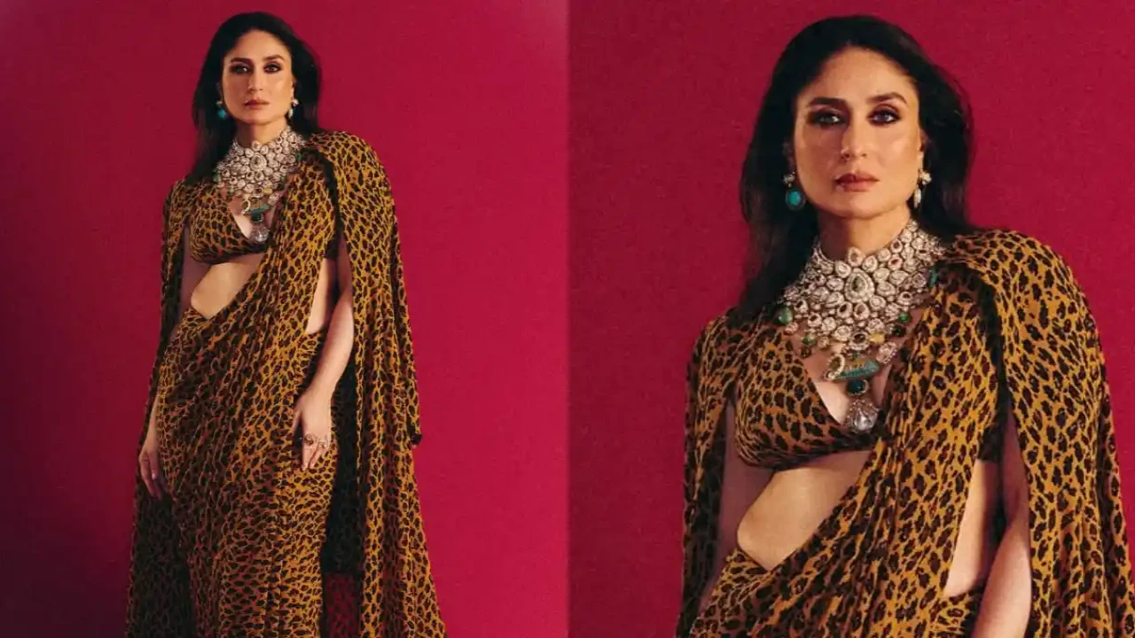 PC: Vansh Virmani via Kareena Kapoor Khan Kareena’s Leopard Print Sabyasachi Saree