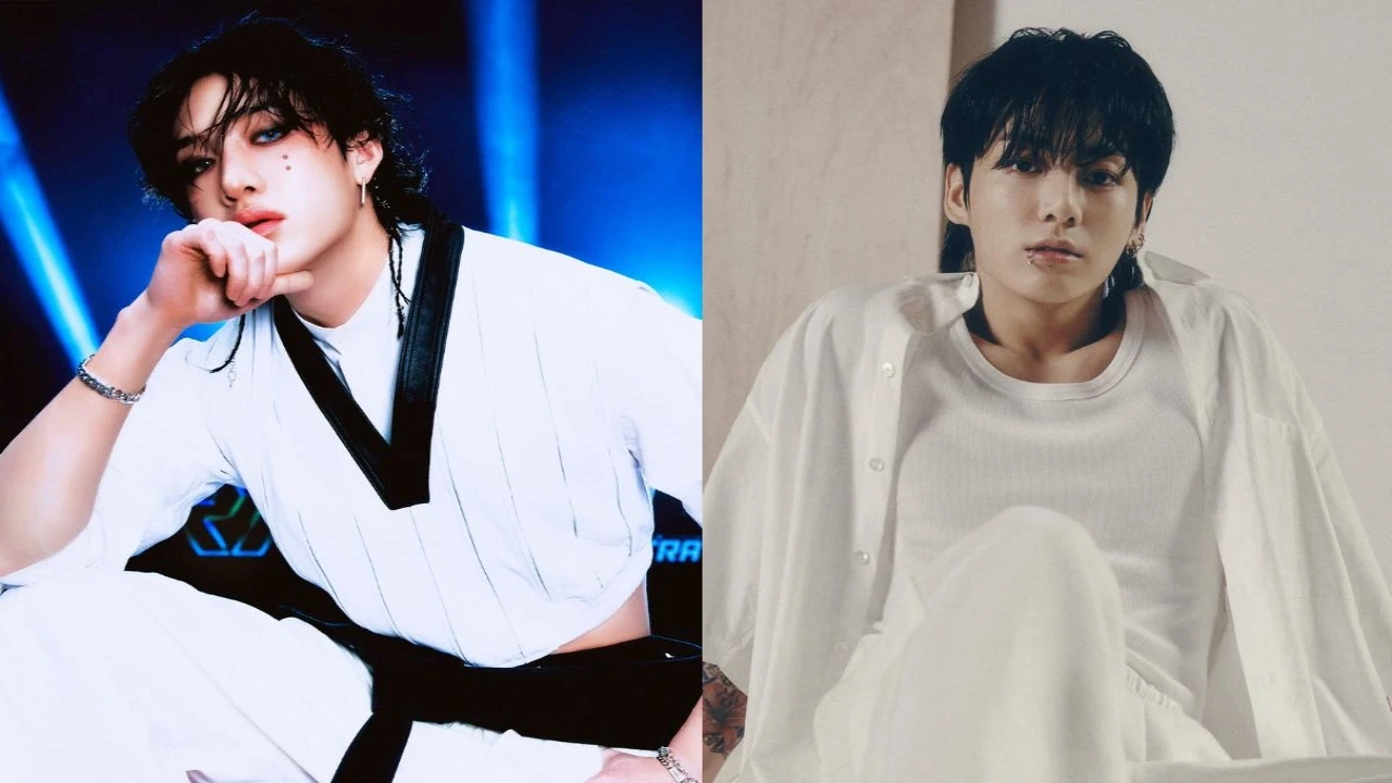 Bang Chan: courtesy of JYP Entertainment, Jungkook: Courtesy of BIGHIT MUSIC