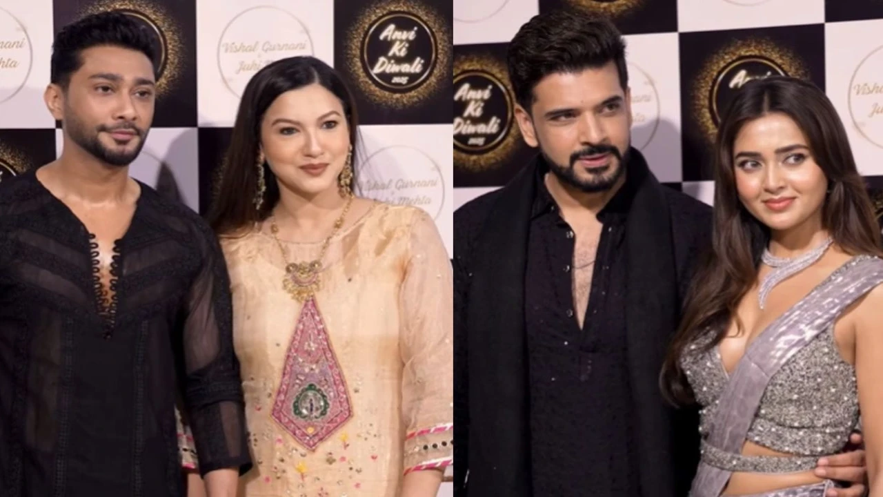 Gauahar Khan with Zaid and Karan Kundrra with Tejasswi (via Pinkvilla) (Image Courtesy: Pinkvilla)