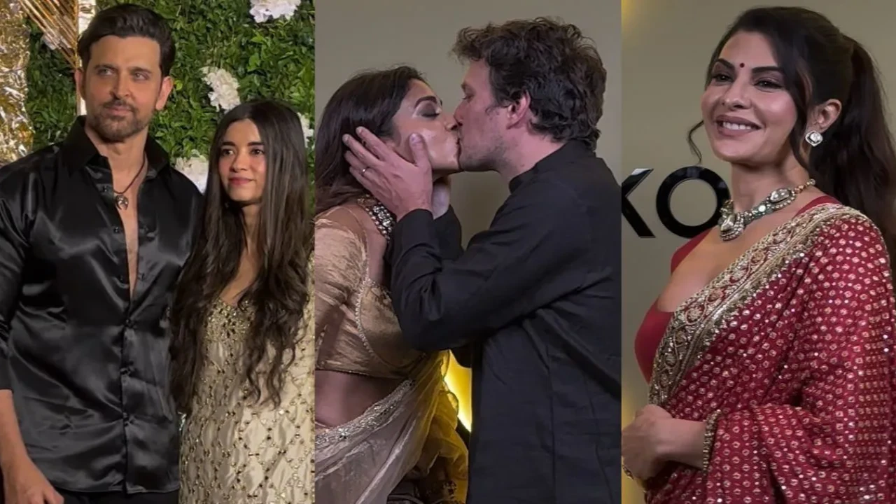 Hrithik Roshan poses with GF Saba Azad, Shriya Saran locks lips with husband at Ramesh Taurani's Diwali party (Credits: APH) Hrithik Roshan poses with GF Saba Azad, Shriya Saran locks lips with husband at Ramesh Taurani's Diwali party