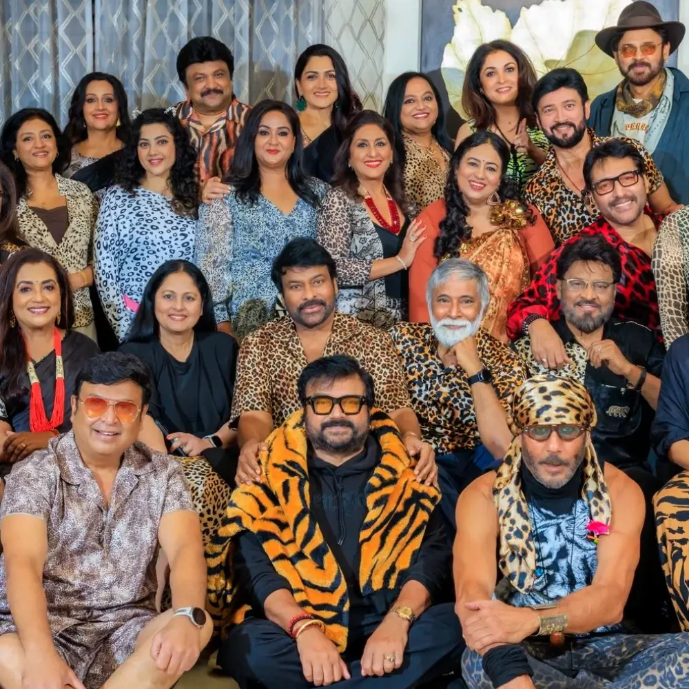Chiranjeevi, Venkatesh Daggubati, Jackie Shroff, Jayaram and others reunite for 80s batch meet and it's wild fashion affair
