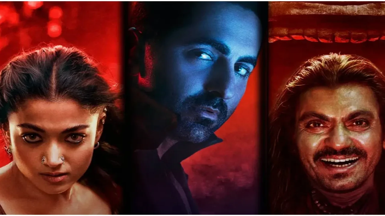 Thamma Box Office 2nd Tuesday: Ayushmann Khurrana-led vampire comedy maintains steady run, just shy of Rs. 100 crore mark  (Credits: Maddock Films) Ayushmann Khurrana and Rashmika Mandanna