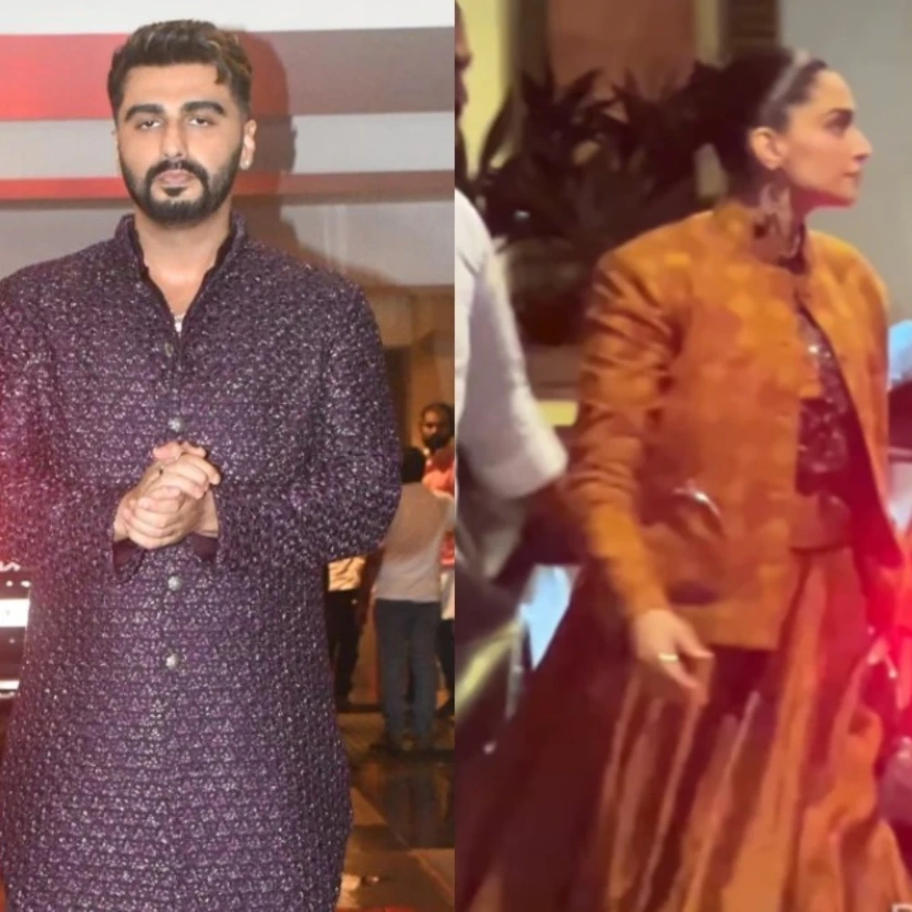 Mom-to-be Sonam Kapoor turns heads with her fashion look at sister Anshula’s engagement; Arjun Kapoor, Boney Kapoor attend
