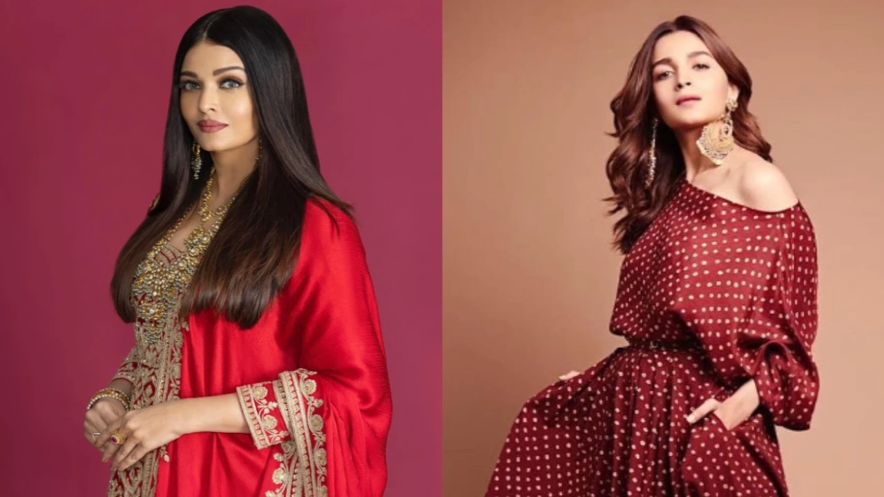 Red outfit Inspiration for Karva Chauth 2025: Alia Bhatt to Aishwarya Rai Bachchan