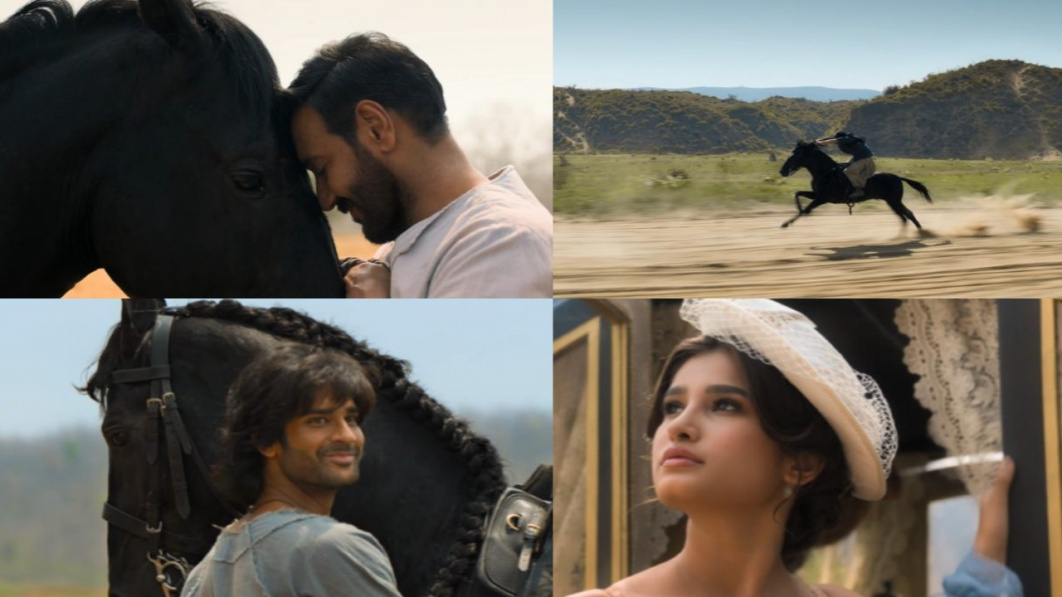 Azaad Teaser OUT: Ajay Devgn introduces Aaman Devgan and Rasha Thadani in  epic action-adventure | PINKVILLA