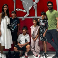 Allu Arjun, his wife Sneha, and kids pose for perfect family photo in Dubai ahead of wax statue unveiling