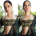 Tamannaah Bhatia serves 'green flag energy' in Masaba Gupta's pre-stitched saree with gold embroidery  