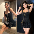 Mouni Roy gives LBD trend modern push in House of CB’s black floral corseted mini dress