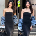 Alaya F shows how to serve Gen Z fashion statement in fitted tube dress with cropped denim jacket