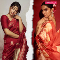 Samantha Ruth Prabhu to Deepika Padukone: Celebrate Navratri day 1 with celeb-approved red floral sarees