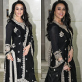 Dimpled queen Preity Zinta proves simple can't go wrong in elegant black sharara set look and statement earrings