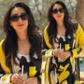 Karisma Kapoor’s yellow AK-OK jacket with matching slip dress is made for casual Sunday brunches with boo