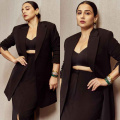 Vidya Balan gives power dressing a sexy spin in black blazer with matching crop top and slit-cut skirt