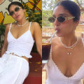 Bhumi Pednekar styles her oh-so-hot white camisole with pearl jewellery and it’s the perfect Goa vacay look