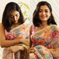 Rashmika Mandanna continues her love affair with florals as she serves another breathtaking look in multicolored saree