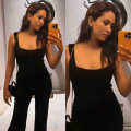 Mira Rajput champions the monochromatic look in bodycon black jumpsuit with statement accessories