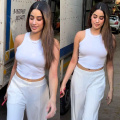 Janhvi Kapoor shows how to style pants casually with white crop top and sneakers