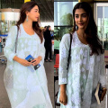 Pooja Hegde’s green and white-hued kurta set airport look proves her summer fashion game is on point