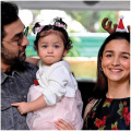 WATCH: Ranbir Kapoor-Alia Bhatt and daughter Raha twin in white as they get papped outside Varun Dhawan's house