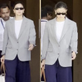 After Met Gala, Alia Bhatt returns to Mumbai serving another comfy airport look in blazer and blue trousers
