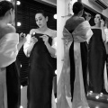 Karisma Kapoor channels old Hollywood charm in black and white monochromatic gown with elegant bow-like train