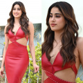 Janhvi Kapoor's red faux leather dress is very sexy, but it comes with a sporty twist