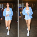 Kriti Sanon looks summerlicious as she struts out of Mumbai airport in an oversized shirt and shorts 