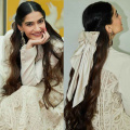 Sonam Kapoor serves 'I'm just a girl' vibes in beaded co-ord set with pretty bow hairstyle