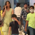 VIDEO: While Jr NTR continues to shoot for War 2 in Mumbai, wife Pranathi and kids return to Hyderabad