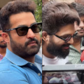 Jr NTR patiently waits in queue as he arrives to vote for Lok Sabha elections 2024; Allu Arjun sports cool look